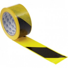 100 m sárga-fekete csíkos műanyag szalag